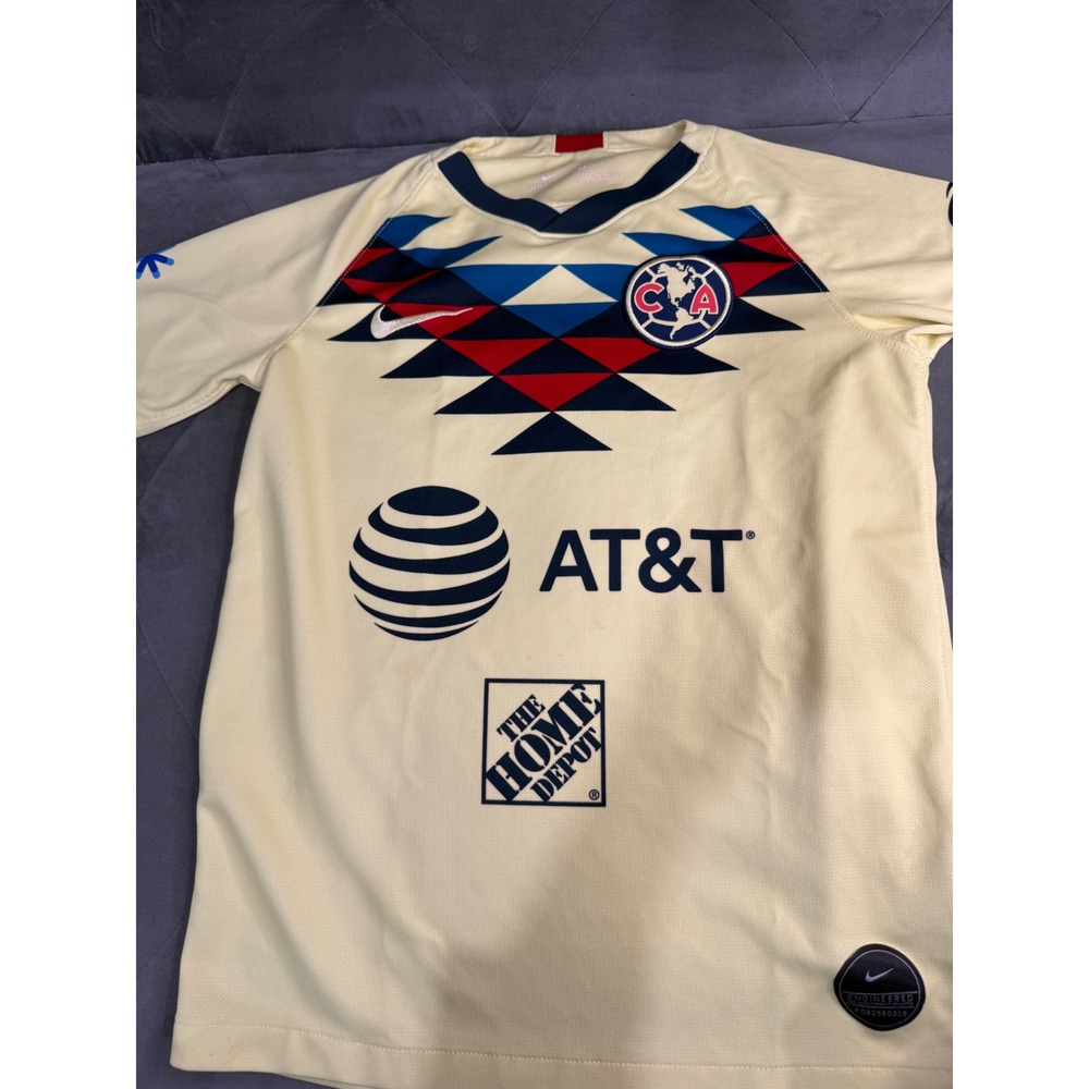Nike Club‎ America 2018-2019 Home Soccer Jersey Yellow Dri-FIT Mens Medium